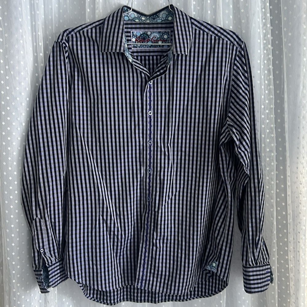 Robert Graham Button-Up Collared Shirt; Mens Classic Fit 2XL